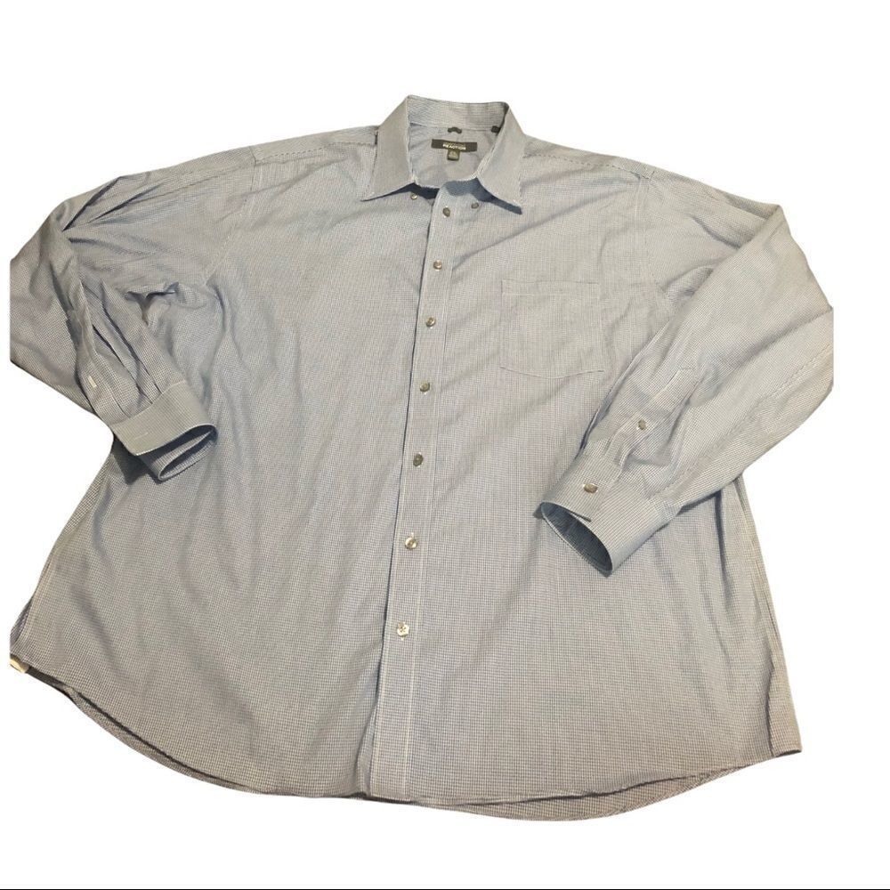 Kenneth Cole reaction size 2xl button up small checkered print 0016